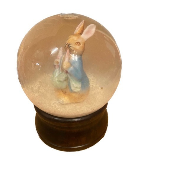 Schmid Musical Collectible Snow Globe Peter Rabbit Vintage - Picture 1 of 6